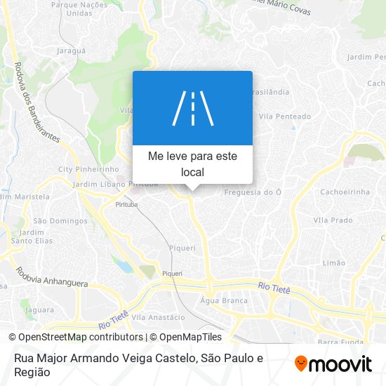 Rua Major Armando Veiga Castelo mapa