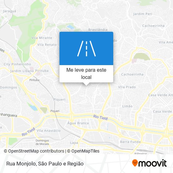 Rua Monjolo mapa