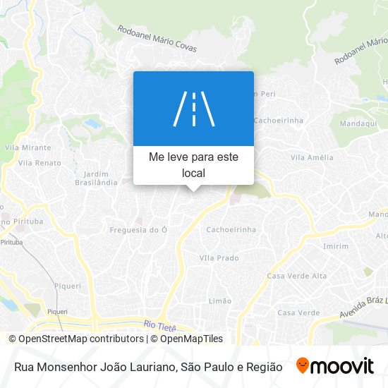 Rua Monsenhor João Lauriano mapa