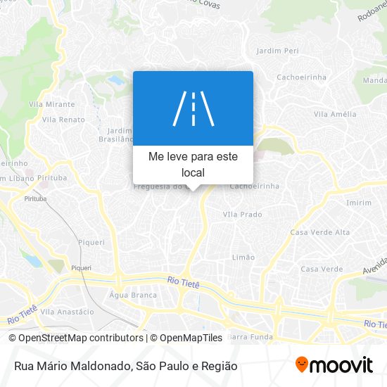 Rua Mário Maldonado mapa