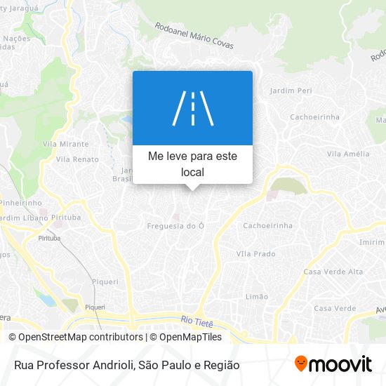 Rua Professor Andrioli mapa