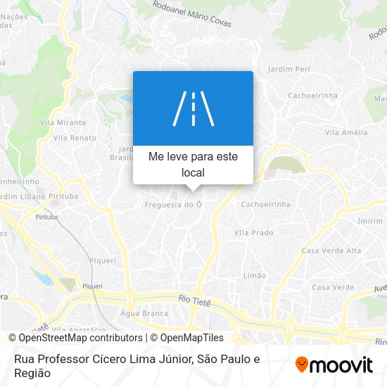 Rua Professor Cícero Lima Júnior mapa