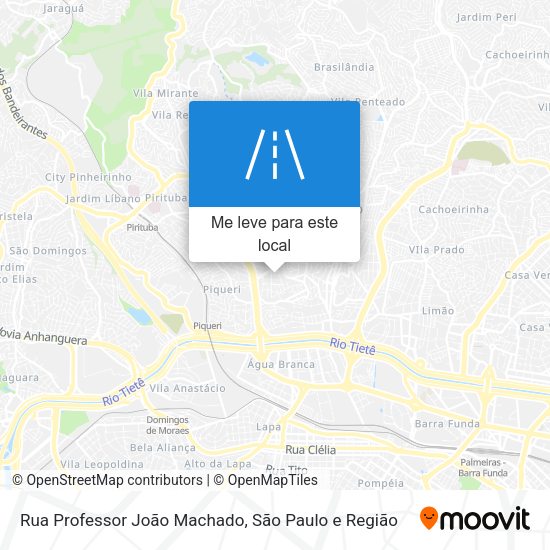 Rua Professor João Machado mapa