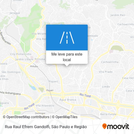Rua Raul Efrem Gandolfi mapa