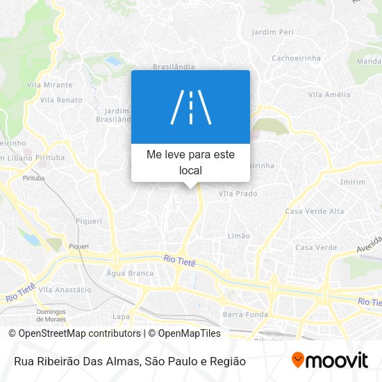 Rua Ribeirão Das Almas mapa