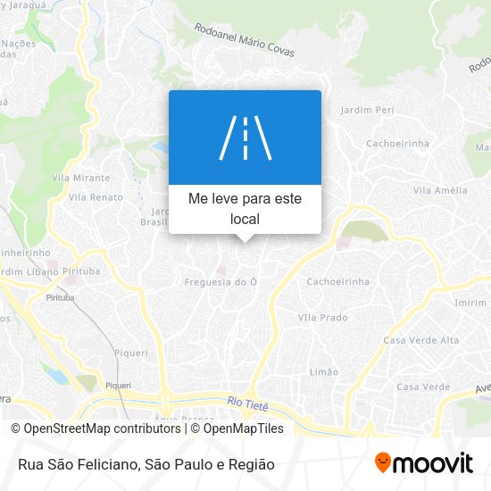 Rua São Feliciano mapa