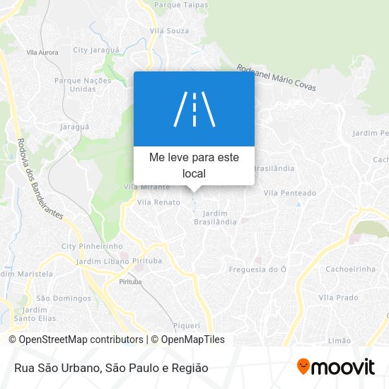 Rua São Urbano mapa
