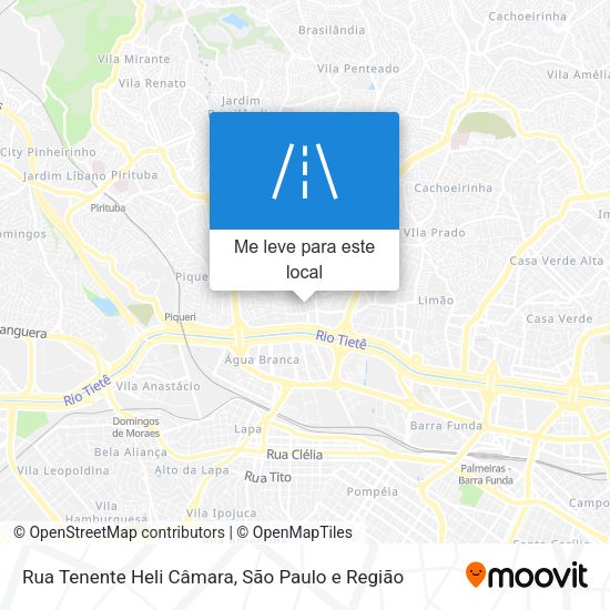 Rua Tenente Heli Câmara mapa