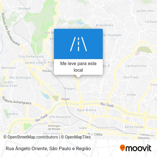 Rua Ângelo Oriente mapa