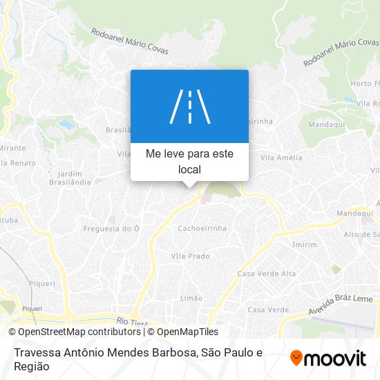 Travessa Antônio Mendes Barbosa mapa