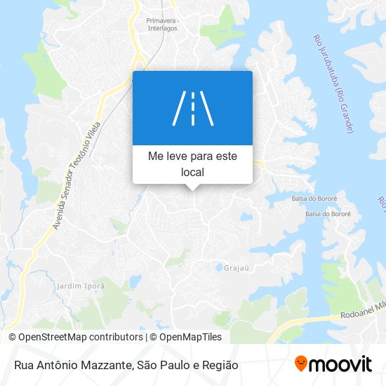 Rua Antônio Mazzante mapa