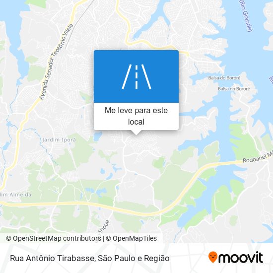 Rua Antônio Tirabasse mapa