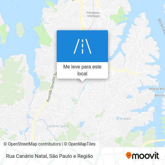 Rua Canário Natal mapa