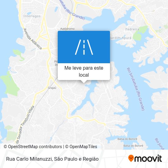 Rua Carlo Milanuzzi mapa
