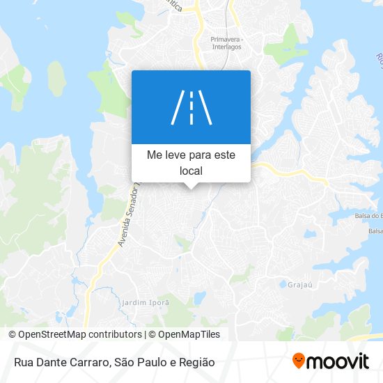 Rua Dante Carraro mapa