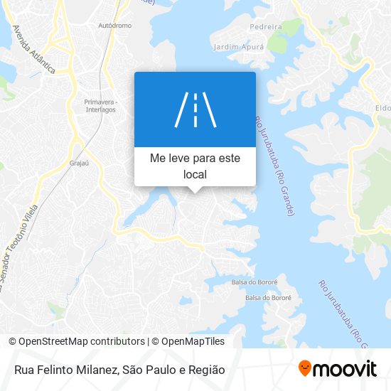 Rua Felinto Milanez mapa