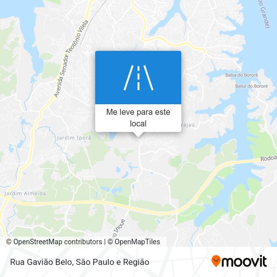 Rua Gavião Belo mapa