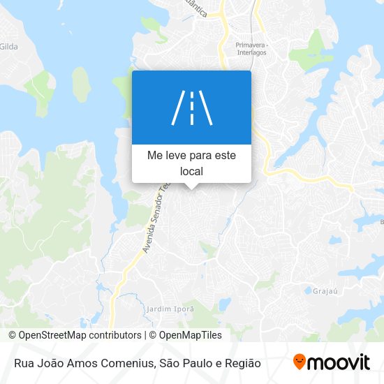 Rua João Amos Comenius mapa