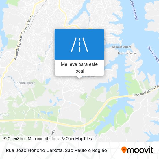Rua João Honório Caixeta mapa