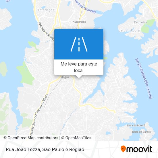 Rua João Tezza mapa