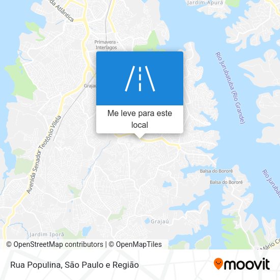 Rua Populina mapa