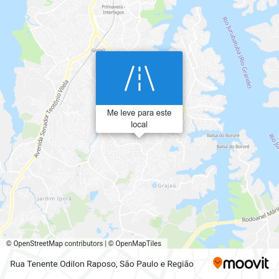 Rua Tenente Odilon Raposo mapa