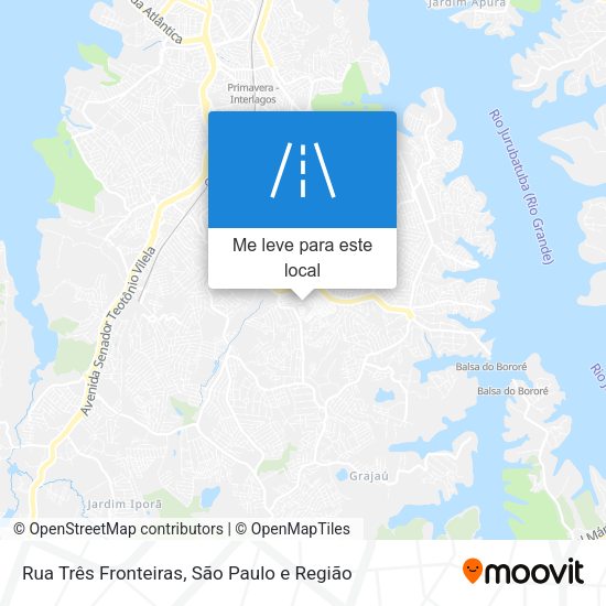 Rua Três Fronteiras mapa