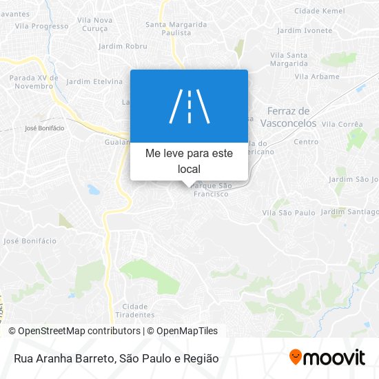 Rua Aranha Barreto mapa