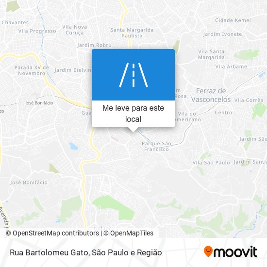 Rua Bartolomeu Gato mapa