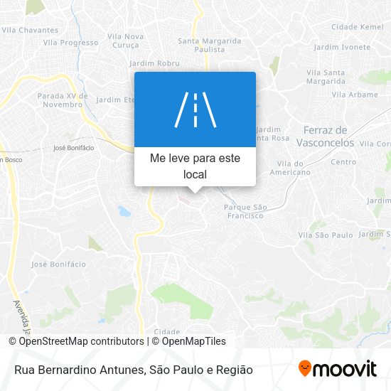 Rua Bernardino Antunes mapa