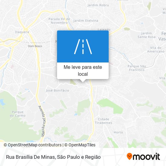 Rua Brasília De Minas mapa