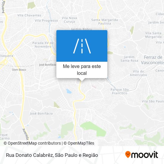 Rua Donato Calabrêz mapa