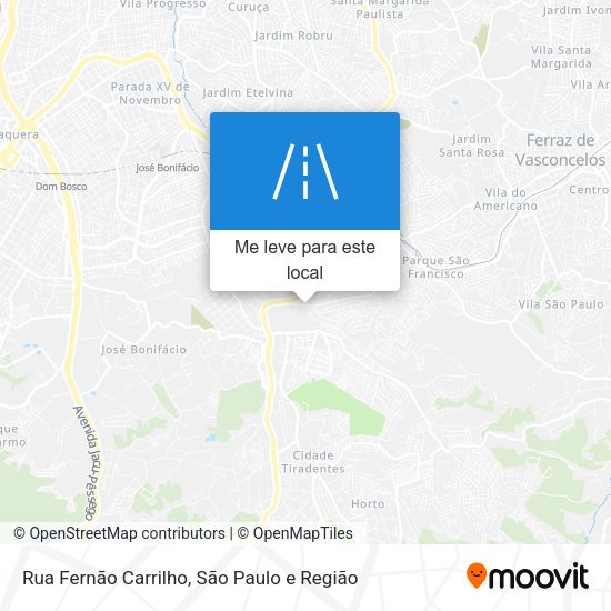 Rua Fernão Carrilho mapa