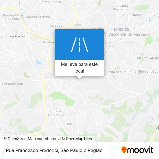 Rua Francesco Frederici mapa