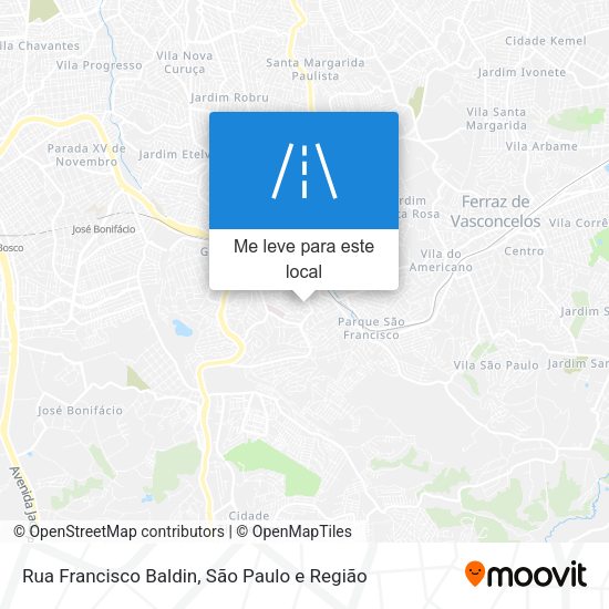 Rua Francisco Baldin mapa