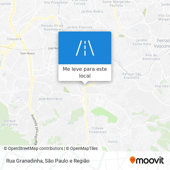 Rua Granadinha mapa