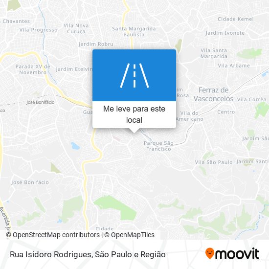 Rua Isidoro Rodrigues mapa