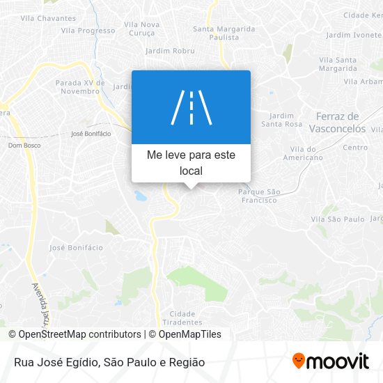 Rua José Egídio mapa