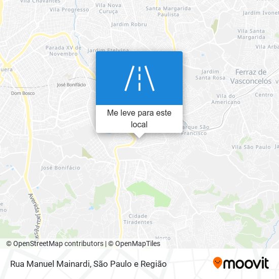 Rua Manuel Mainardi mapa