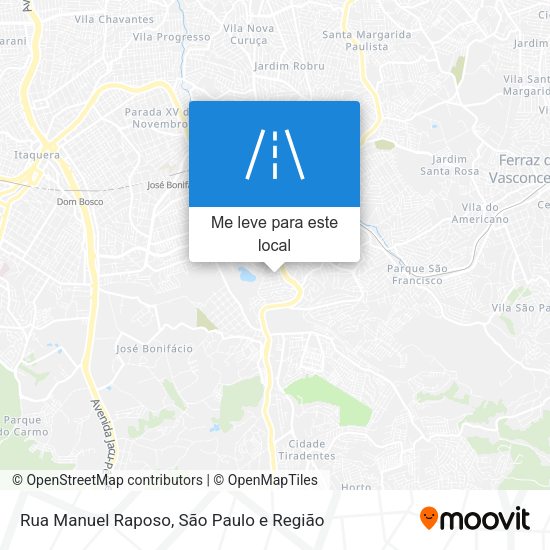 Rua Manuel Raposo mapa