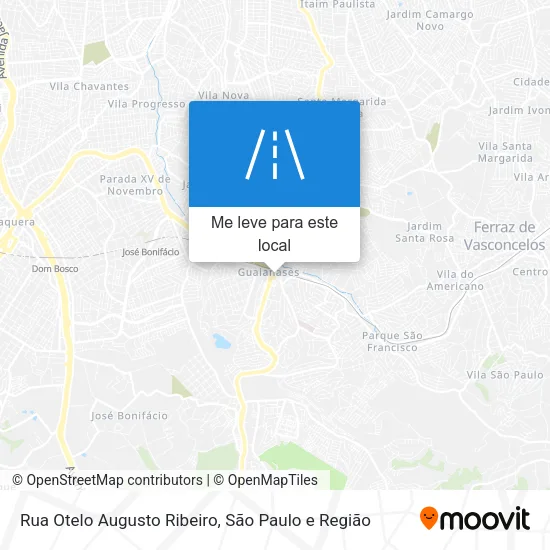 Rua Otelo Augusto Ribeiro mapa