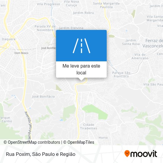 Rua Poxim mapa