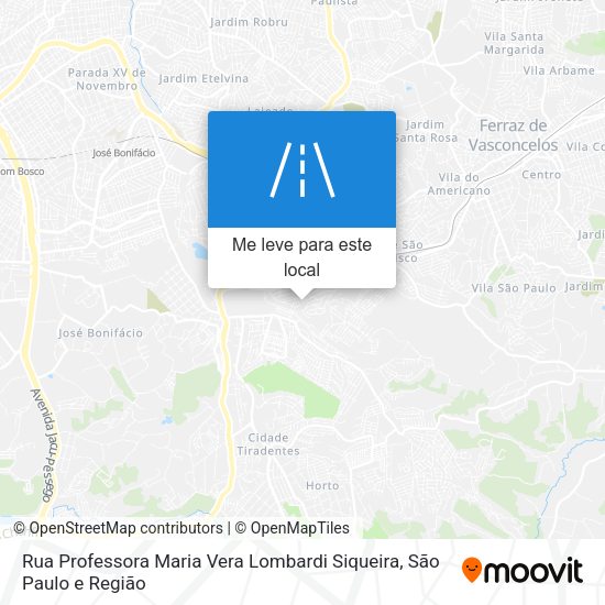 Rua Professora Maria Vera Lombardi Siqueira mapa