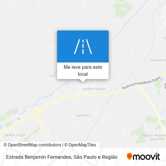 Estrada Benjamin Fernandes mapa