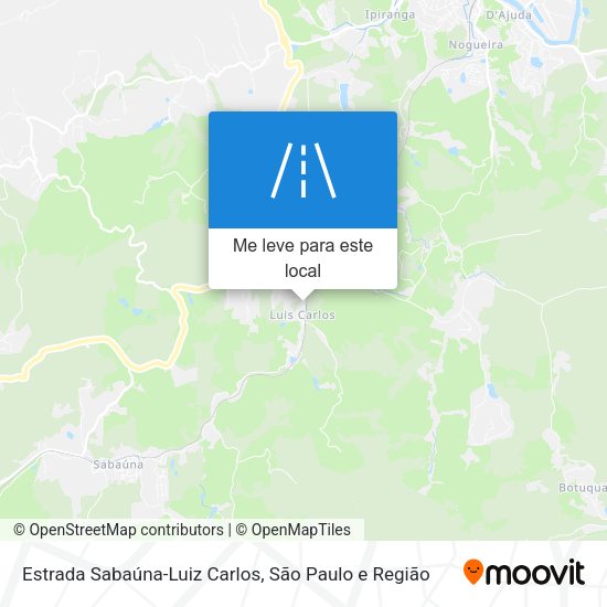 Estrada Sabaúna-Luiz Carlos mapa