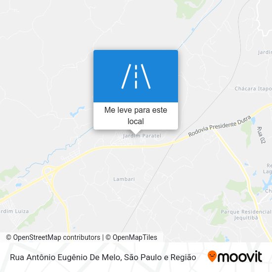 Rua Antônio Eugênio De Melo mapa