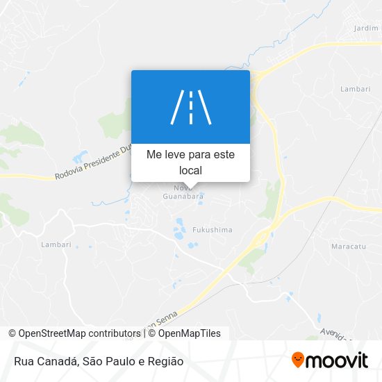 Rua Canadá mapa