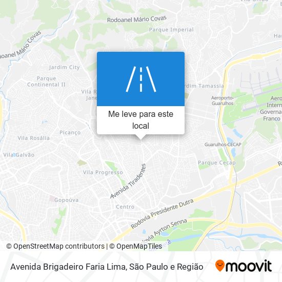 Avenida Brigadeiro Faria Lima mapa