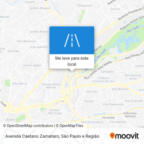 Avenida Caetano Zamataro mapa