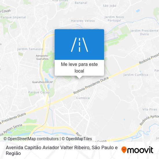 Avenida Capitão Aviador Valter Ribeiro mapa